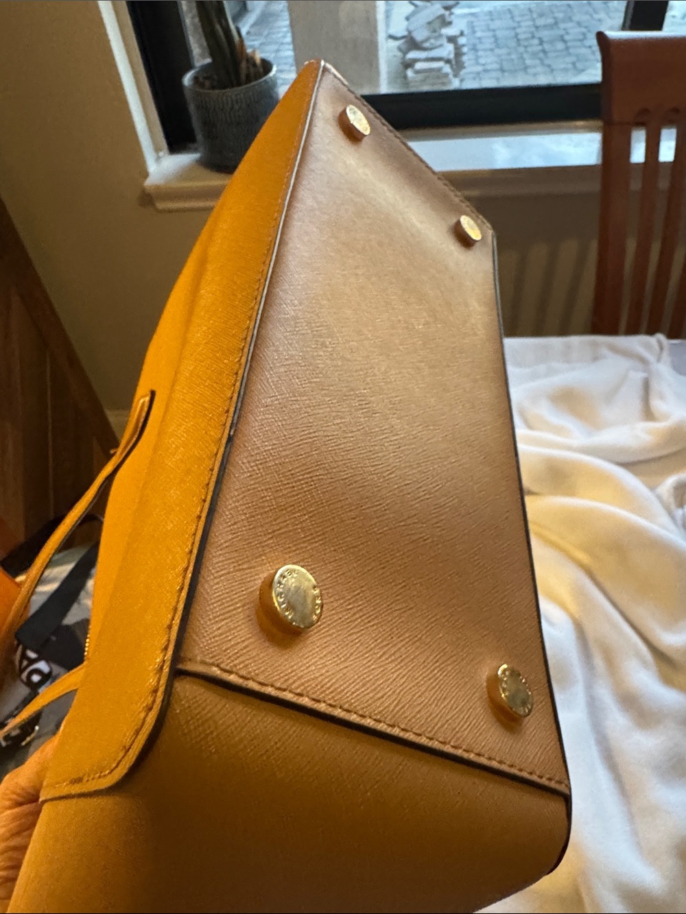 Michael Kors Camel Saffiano Leather Tote - Picture 7 of 12